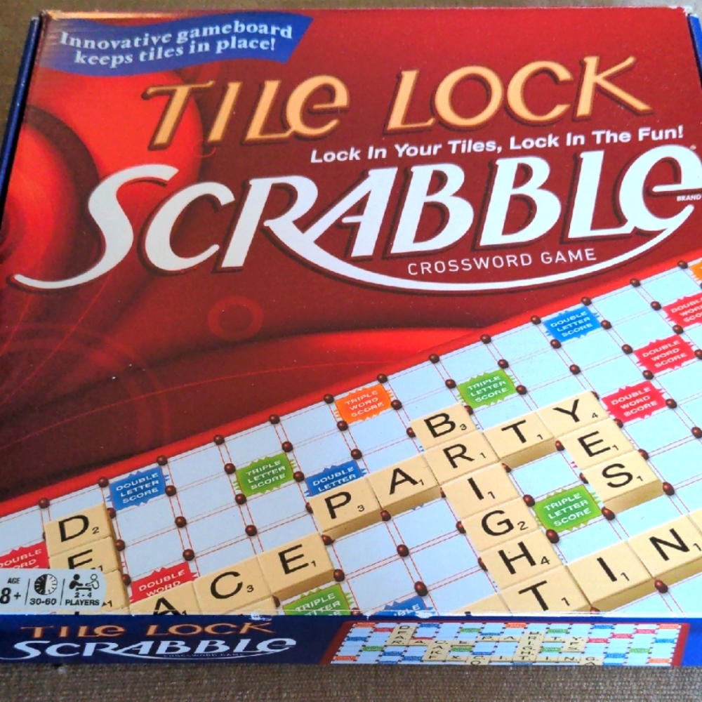 Tile Lock Scrabble Travel, Vacation, Holiday Crossword Game, Excellent Condition